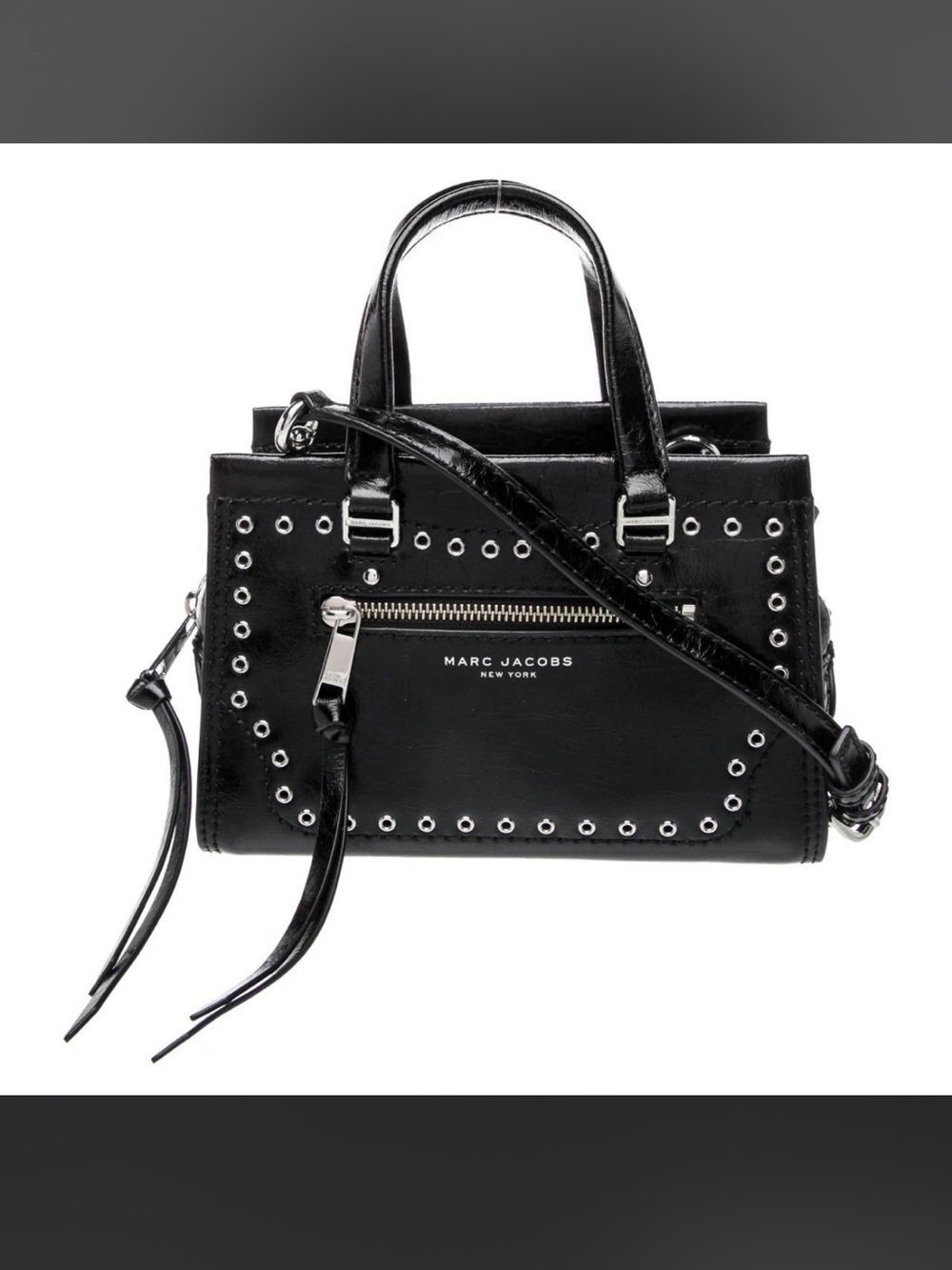 Marc Jacobs black mini cruiser leather handbag